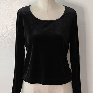 Coldwater Creek Velvet Long Sleeve Top